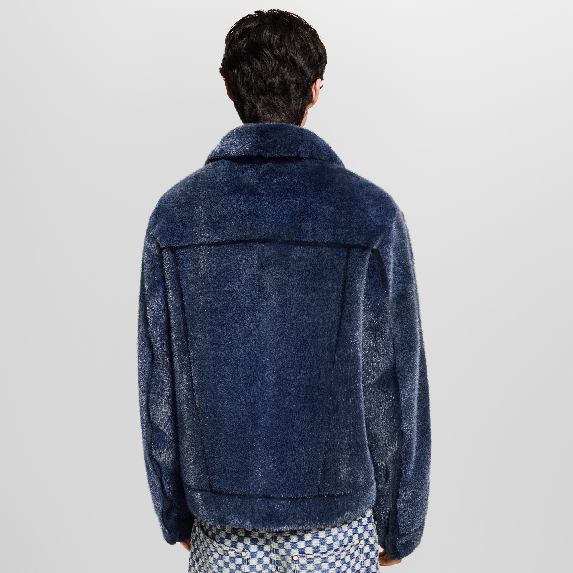 Mink Denim Trucker Jacket  in Men