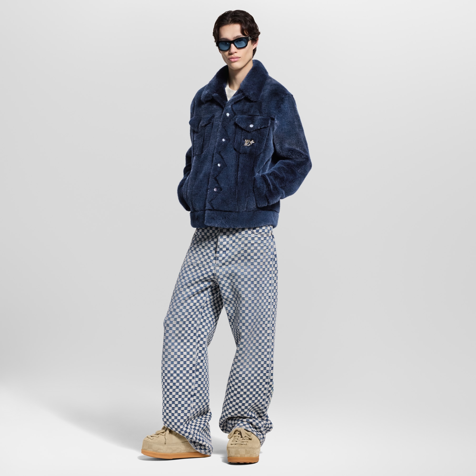 Mink Denim Trucker Jacket  in Men