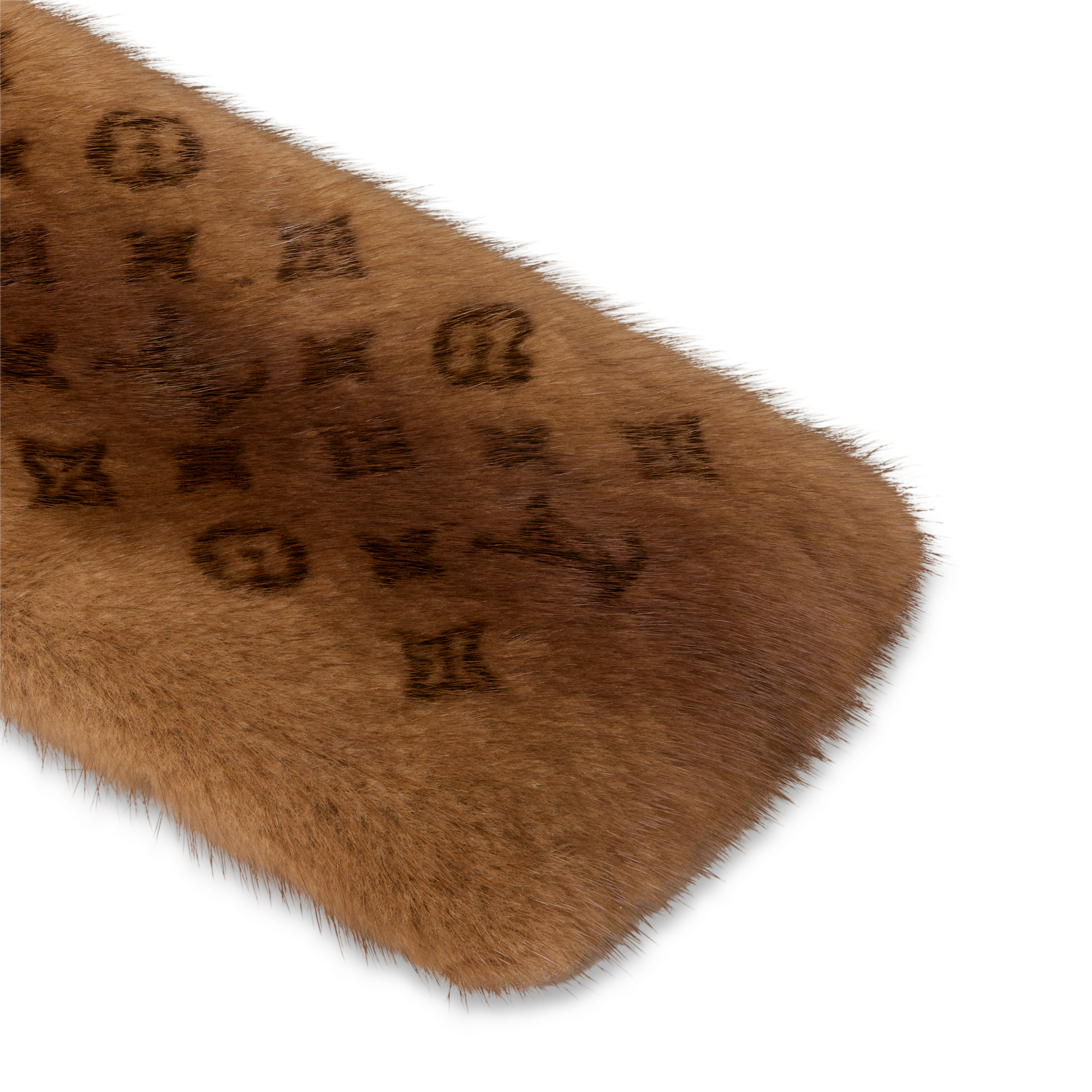 Mink Monogram Scarf . in Women