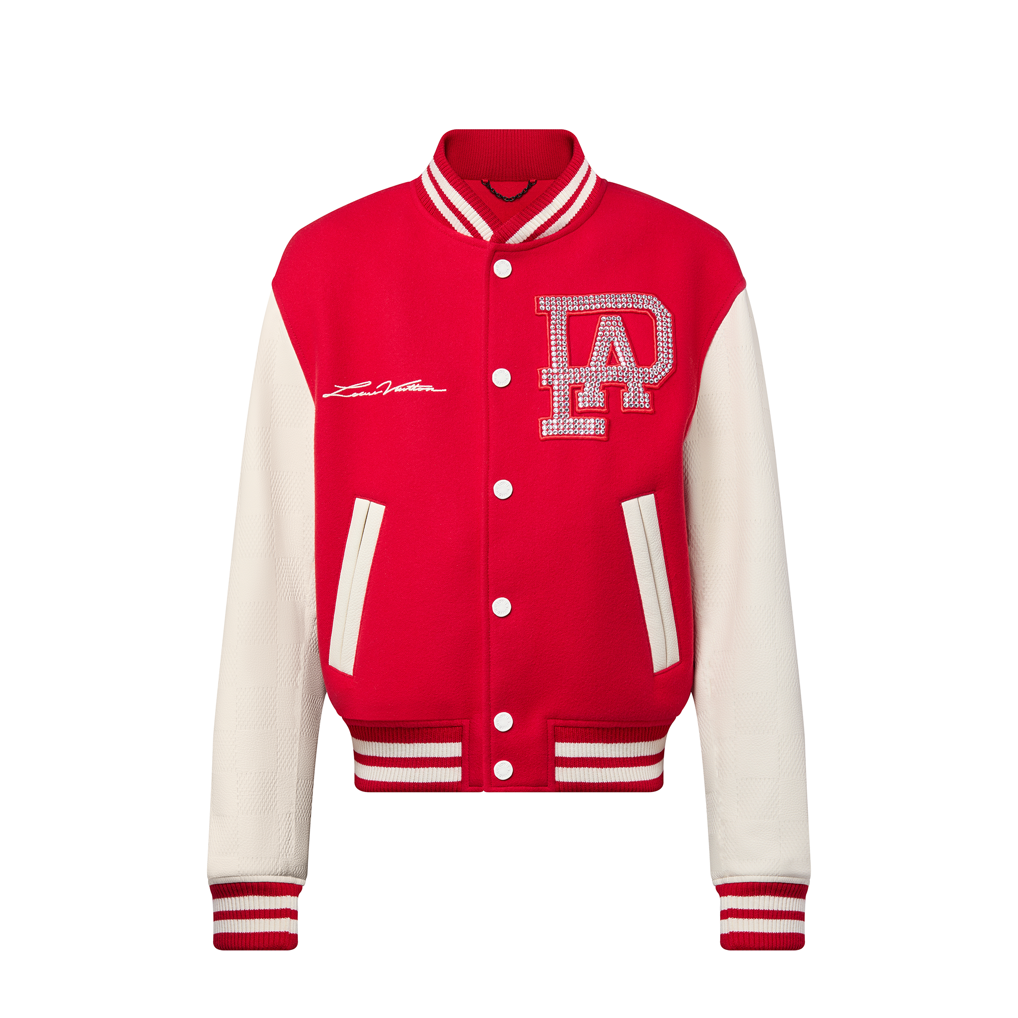 Mix Leather Varsity Blouson  in Men
