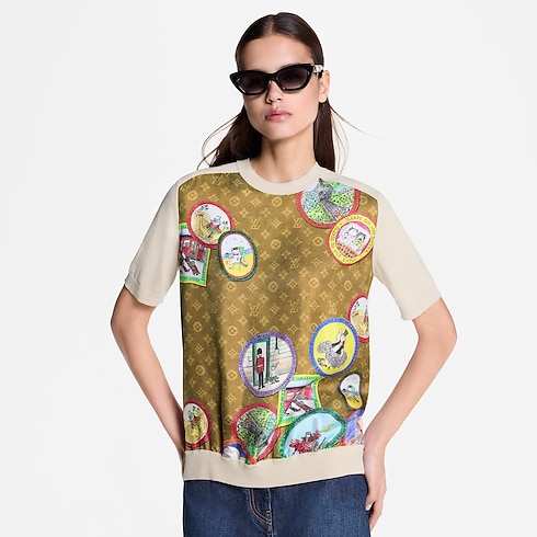 Monogram Cat Stamp Knit Top in Women's Ready-to-Wear Tops collections by Louis Vuitton (Product zoom)