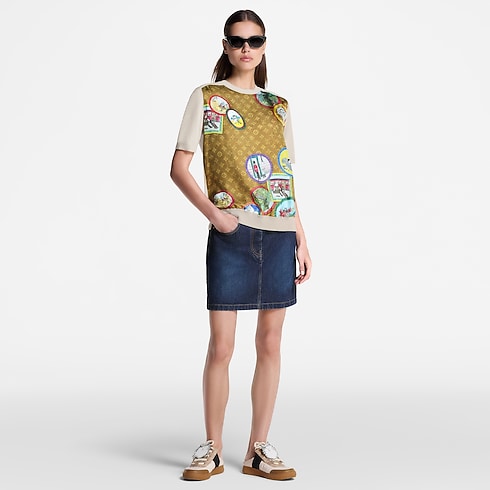 Monogram Cat Stamp Knit Top in Women's Ready-to-Wear Tops collections by Louis Vuitton (Product zoom)