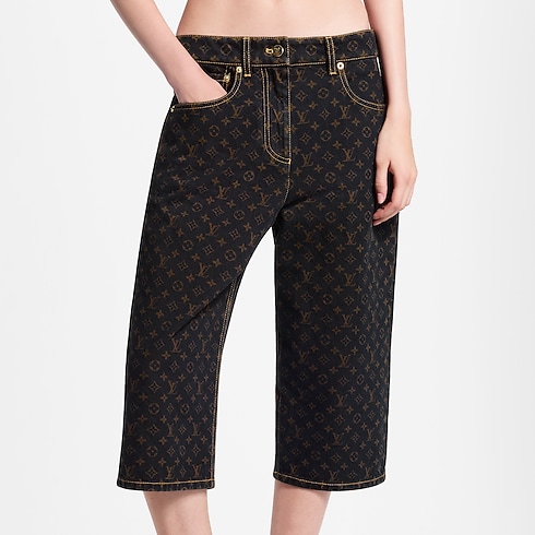 Monogram Denim Bermuda Shorts in Women's Ready-to-Wear Skirts and Shorts collections by Louis Vuitton (Product zoom)