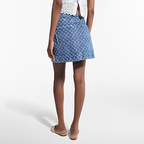 Monogram Denim Mini Skirt in Women's Ready-to-Wear Skirts and Shorts collections by Louis Vuitton (Product zoom)