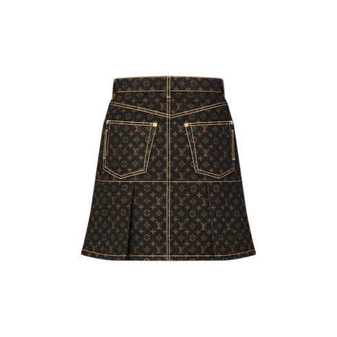 Monogram Denim Pleat Skirt in Women's Ready-to-Wear Skirts and Shorts collections by Louis Vuitton (Product zoom)