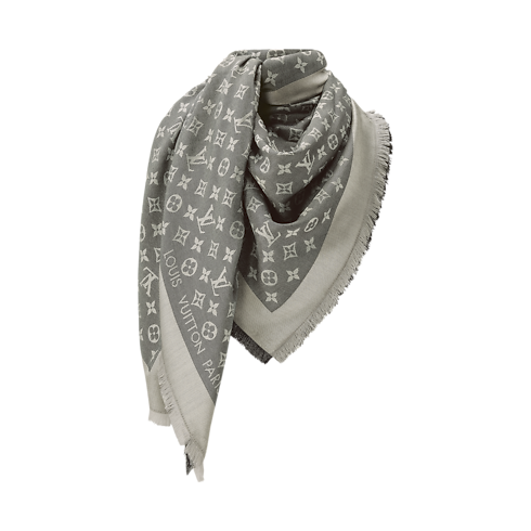 Monogram Denim Shawl . in Women's Accessories Shawls and Stoles collections by Louis Vuitton (Product zoom)