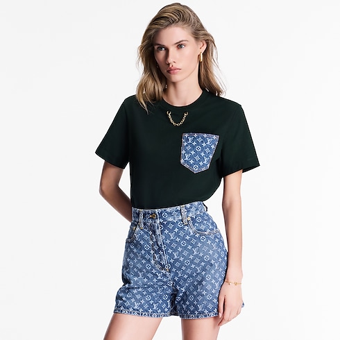 Monogram Denim Shorts in Women's Ready-to-Wear Skirts and Shorts collections by Louis Vuitton (Product zoom)