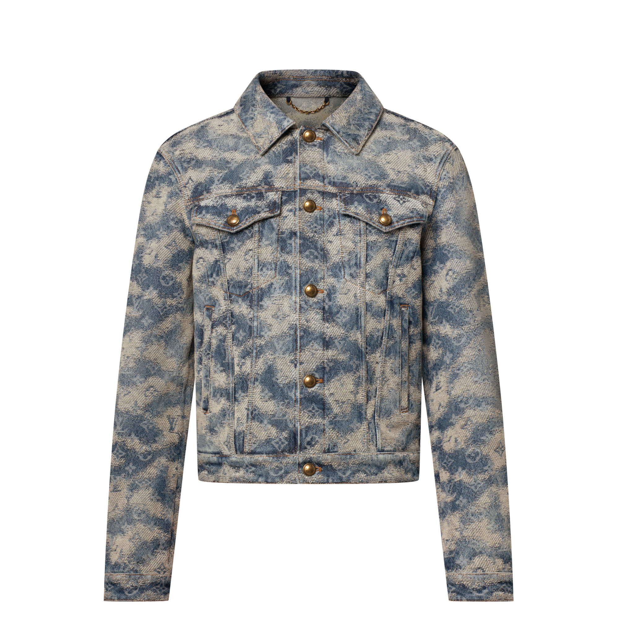 Monogram Denim Trucker Jacket  in Men