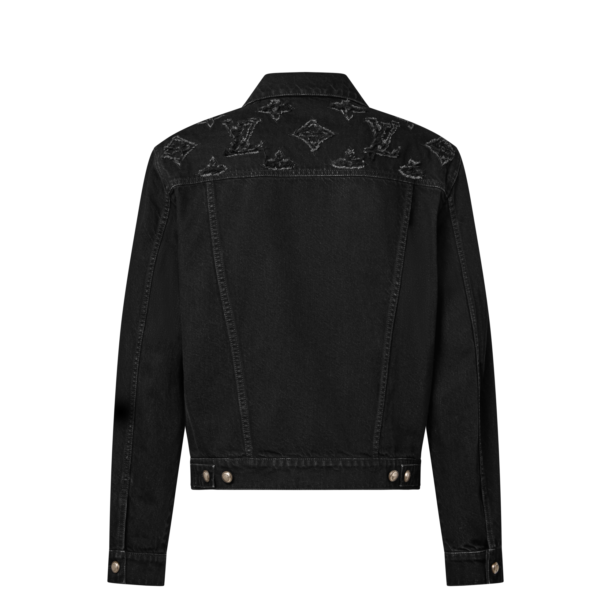 Monogram Destroy Denim Trucker Jacket  in Men