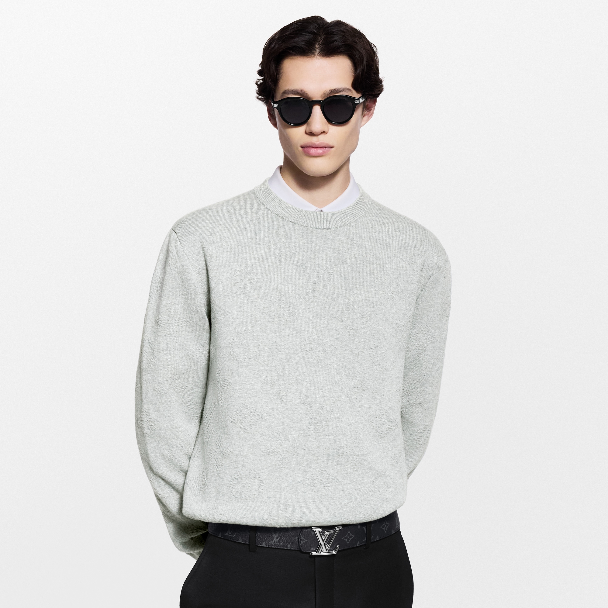 Monogram Embossed Pullover  in Men