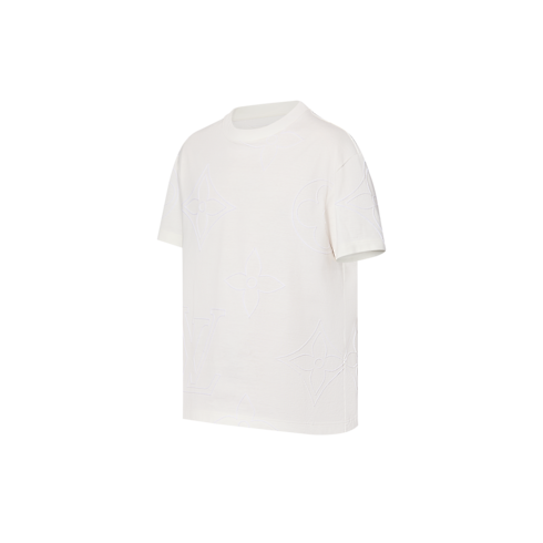 Monogram Embroidered Cotton T-Shirt in Men's Ready-to-Wear T-shirts and Polos collections by Louis Vuitton (Product zoom)