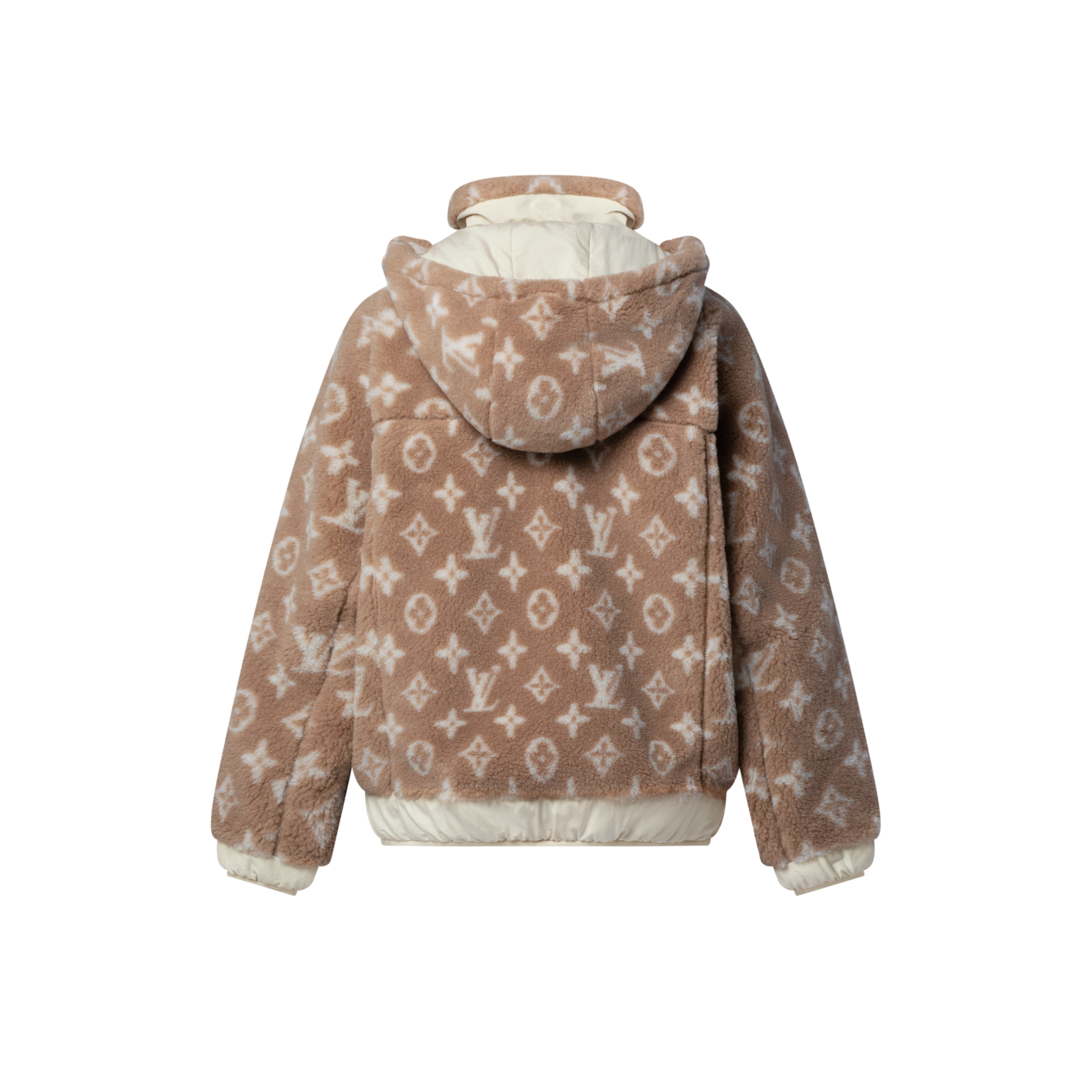 Monogram Fleece Hooded Jacket  in Women