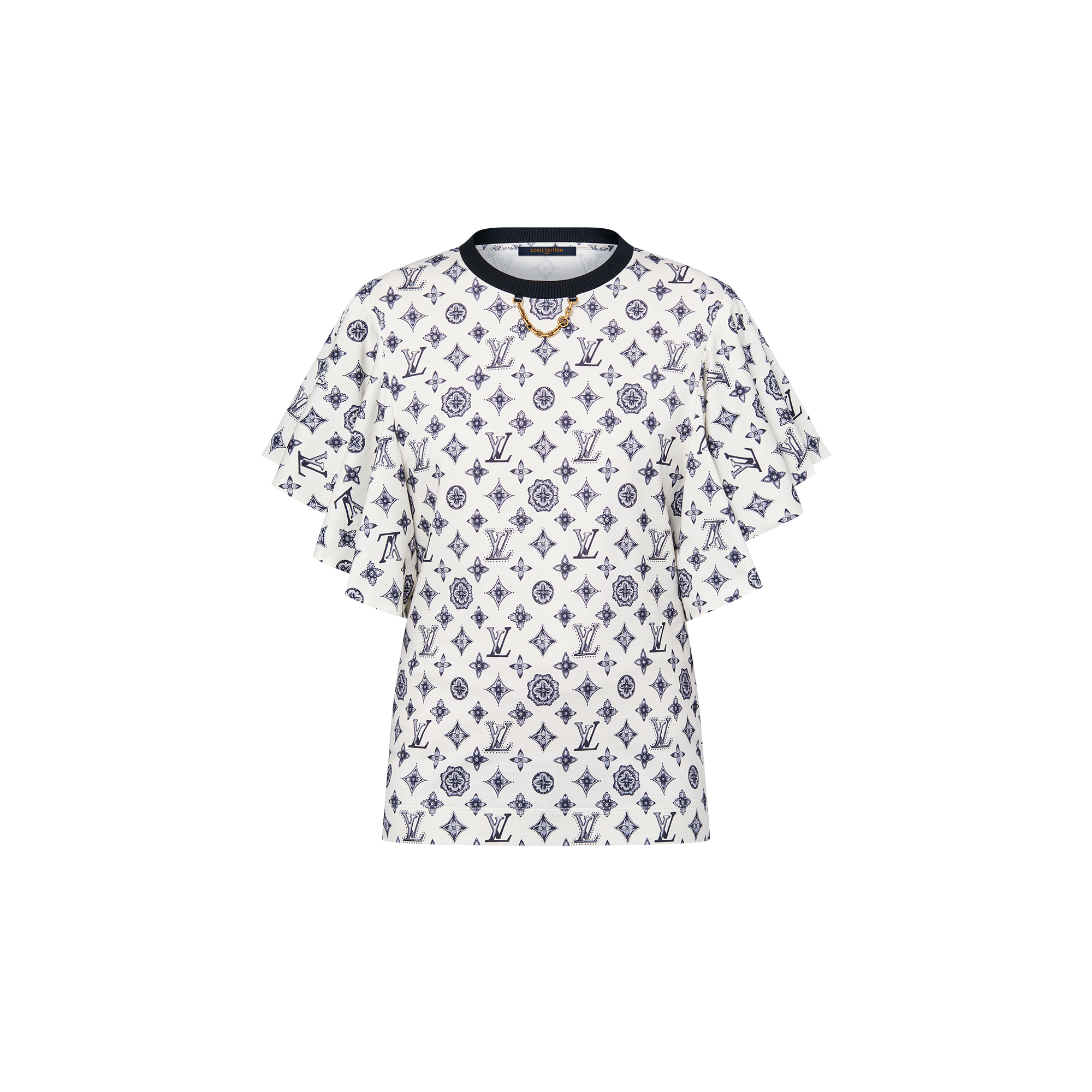 Monogram Flounce Sleeve T-Shirt  in Women