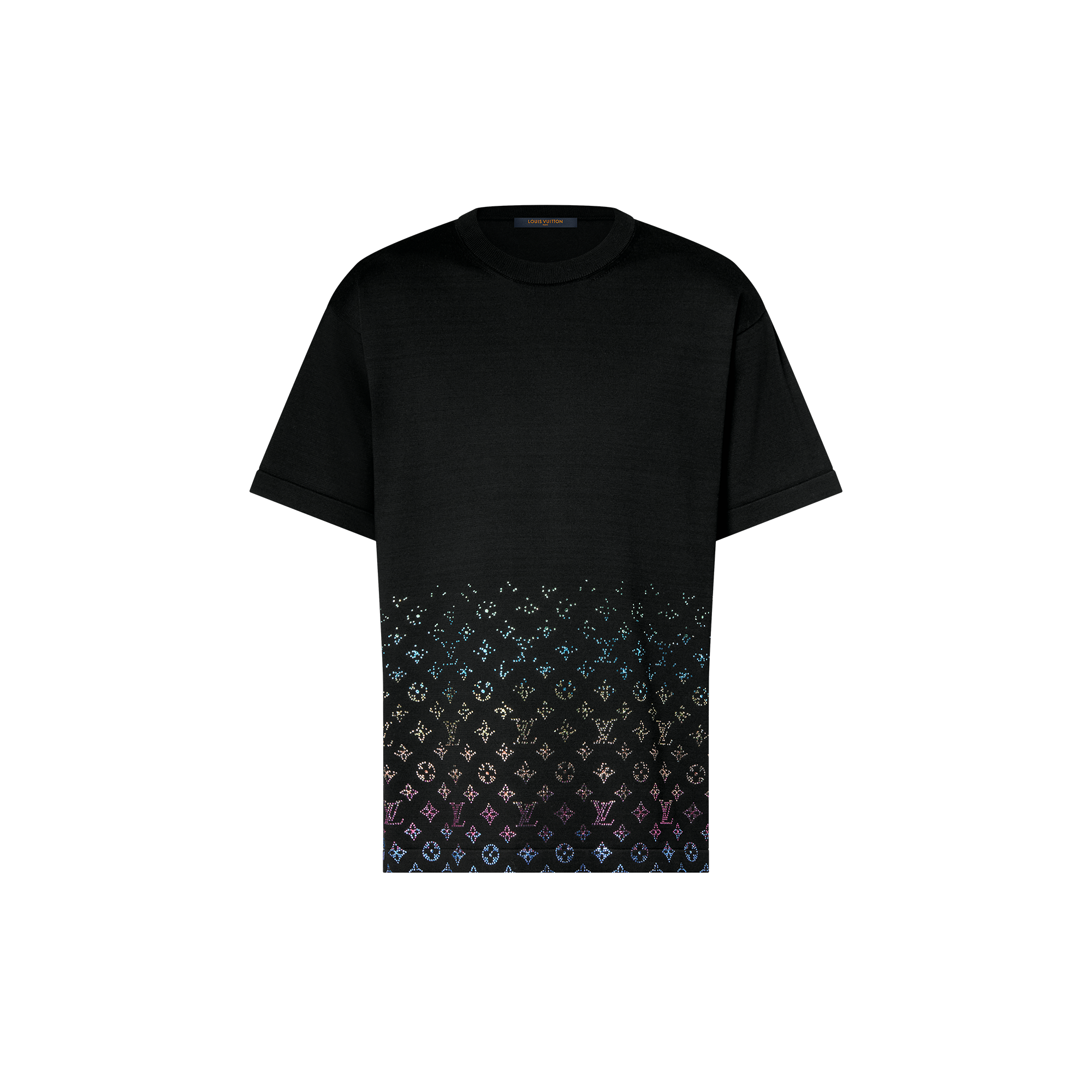 Monogram Gradient Embellished Short-Sleeved Crewneck  in Men