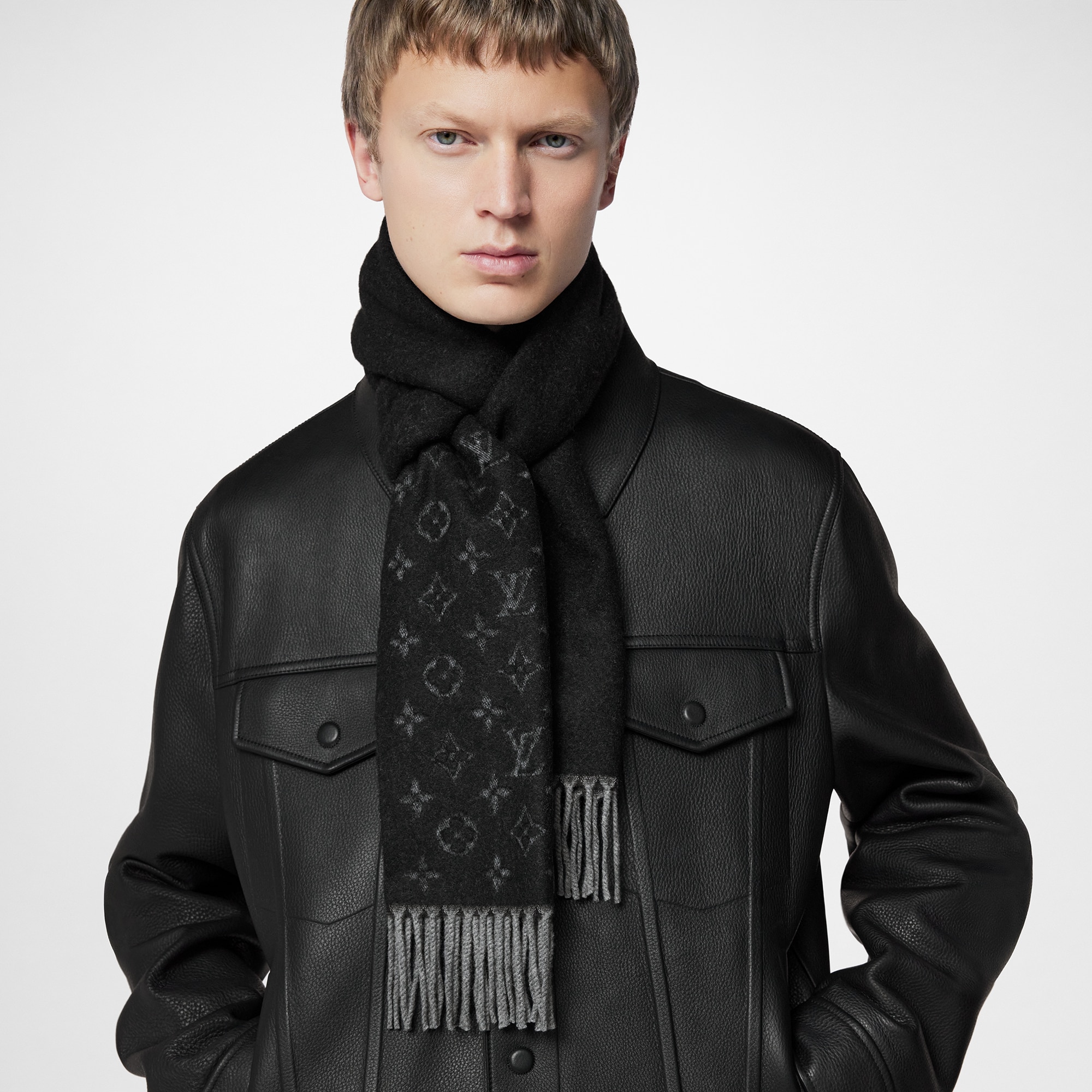 Monogram Gradient Scarf . in Men