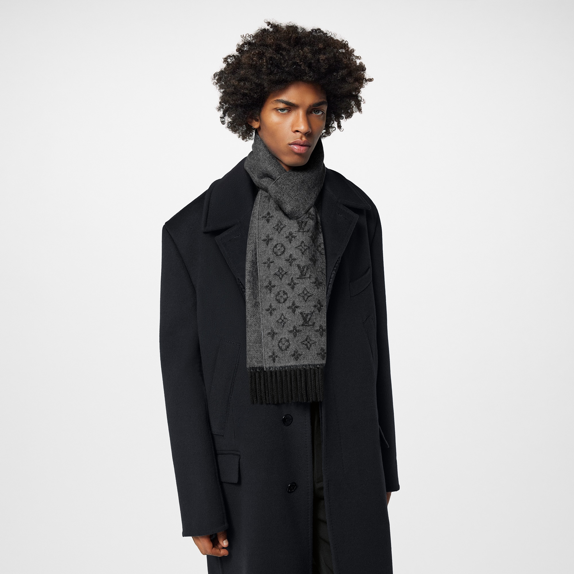 Monogram Gradient Scarf . in Men