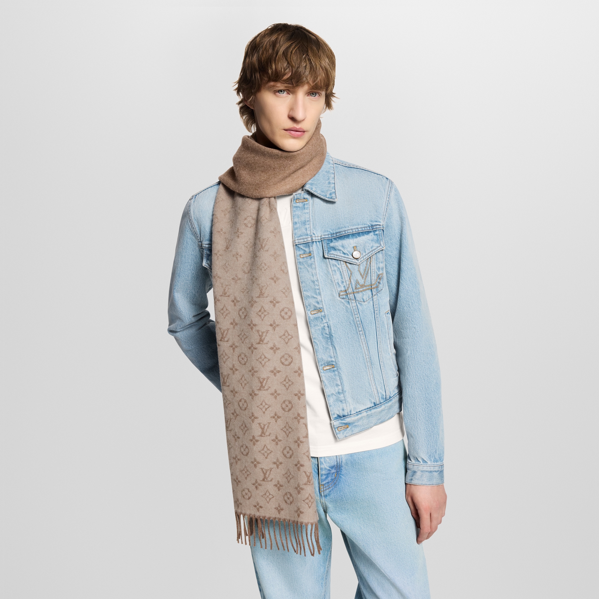 Monogram Gradient Scarf . in Men