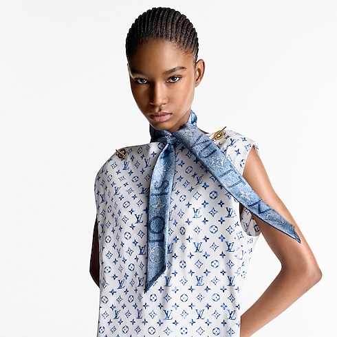 Monogram Infinity Denim BB Bandeau . in Women's Accessories Silk Squares and Bandeaus collections by Louis Vuitton (Product zoom)