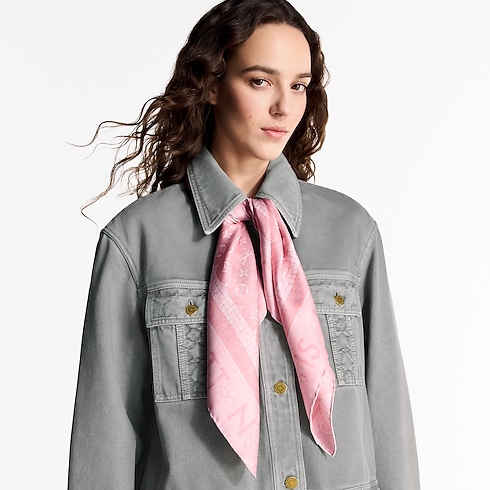 Monogram Infinity Denim Square 90 . in Women's Accessories Silk Squares and Bandeaus collections by Louis Vuitton (Product zoom)