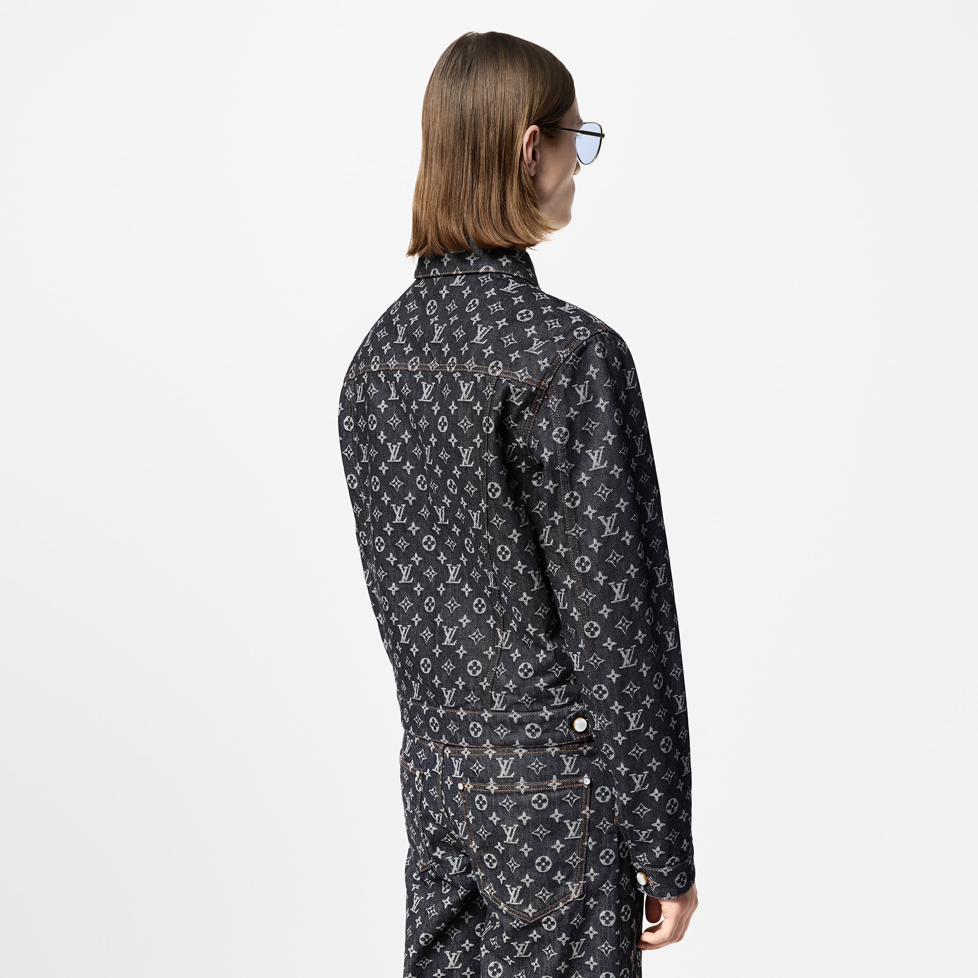 Monogram Jacquard Denim Jacket  in Men
