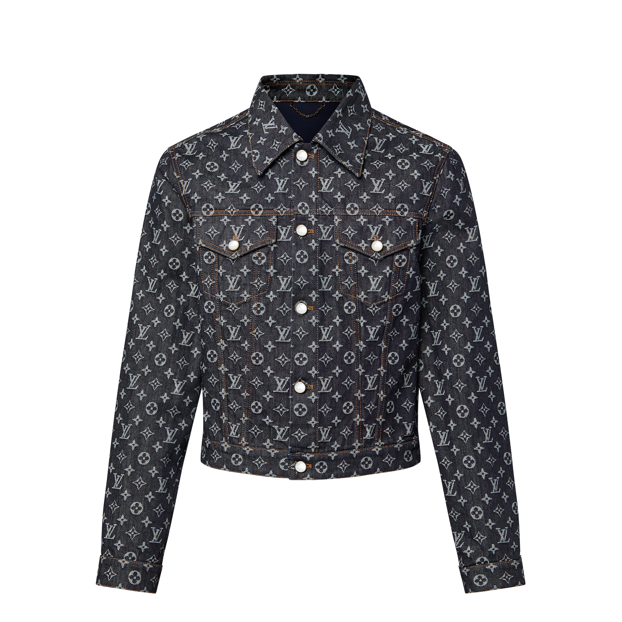 Monogram Jacquard Denim Jacket  in Men