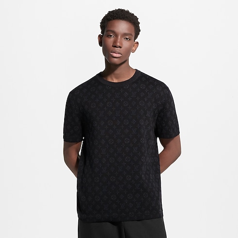 Monogram Jacquard Short-Sleeved Crewneck in Men's Ready-to-Wear All Ready-to-Wear collections by Louis Vuitton (Product zoom)