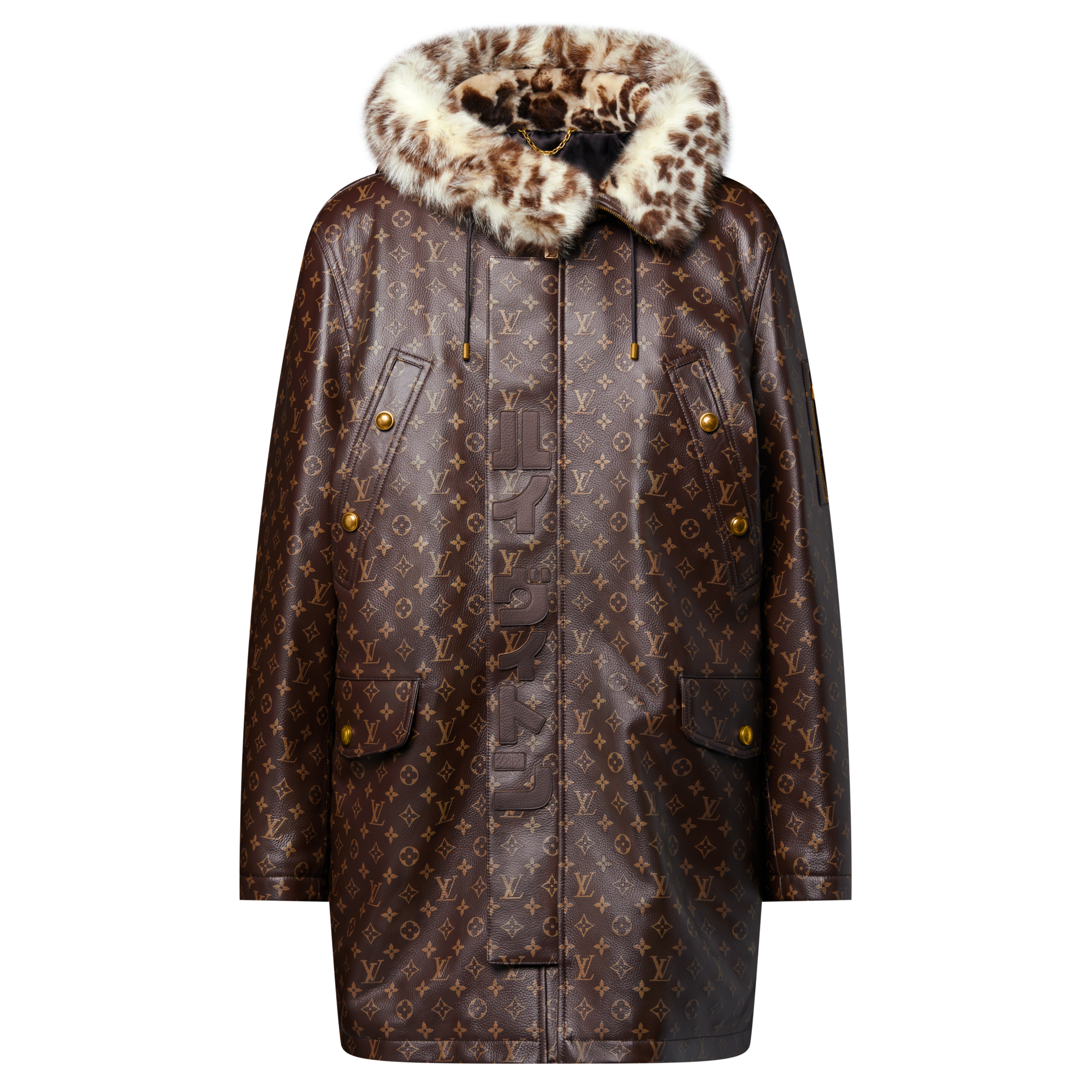 Monogram Leather Parka  in Men