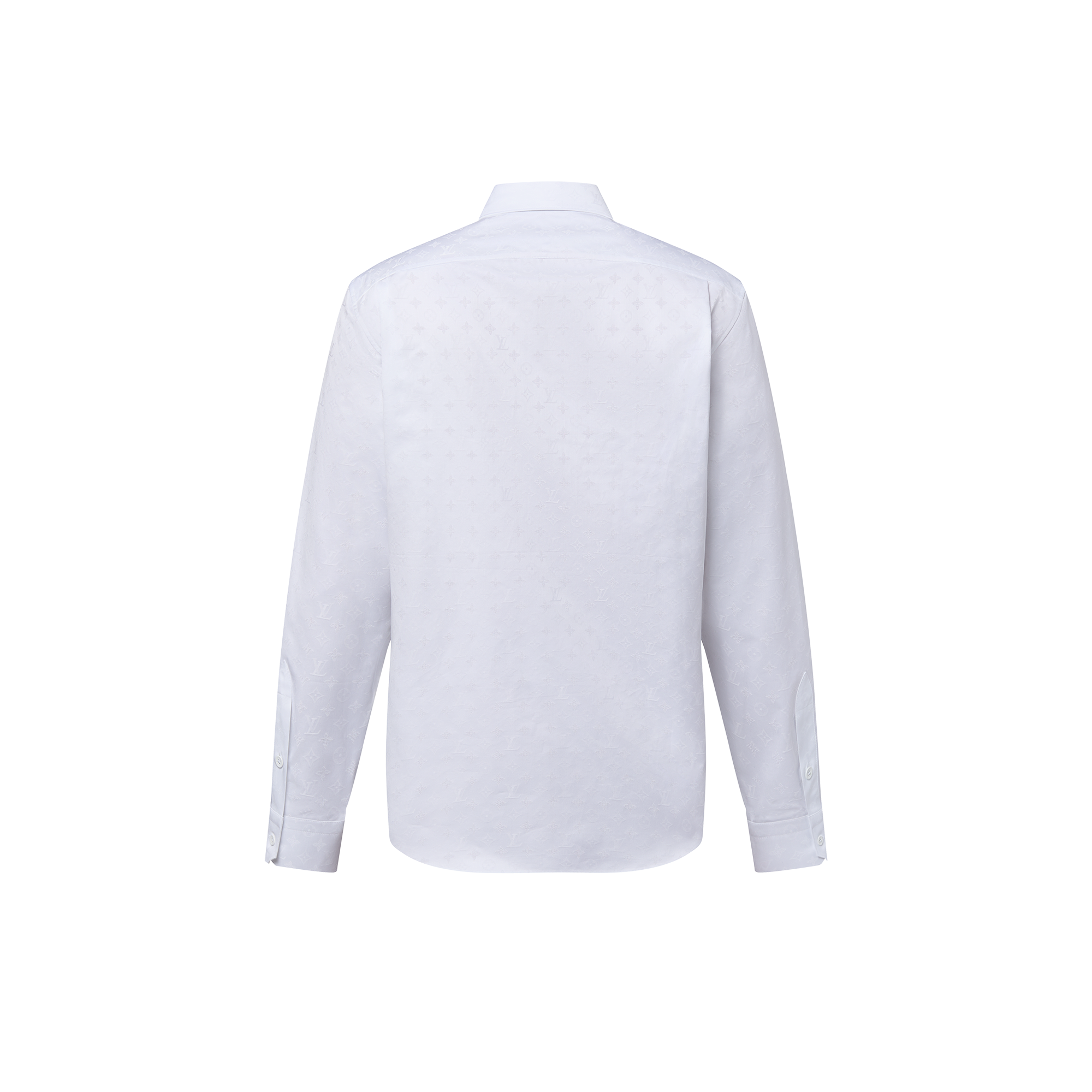 Monogram Long-Sleeved  Cotton Shirt  in Men