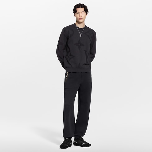 Monogram Long-Sleeved Cotton Crewneck in Men's Ready-to-Wear All Ready-to-Wear collections by Louis Vuitton (Product zoom)