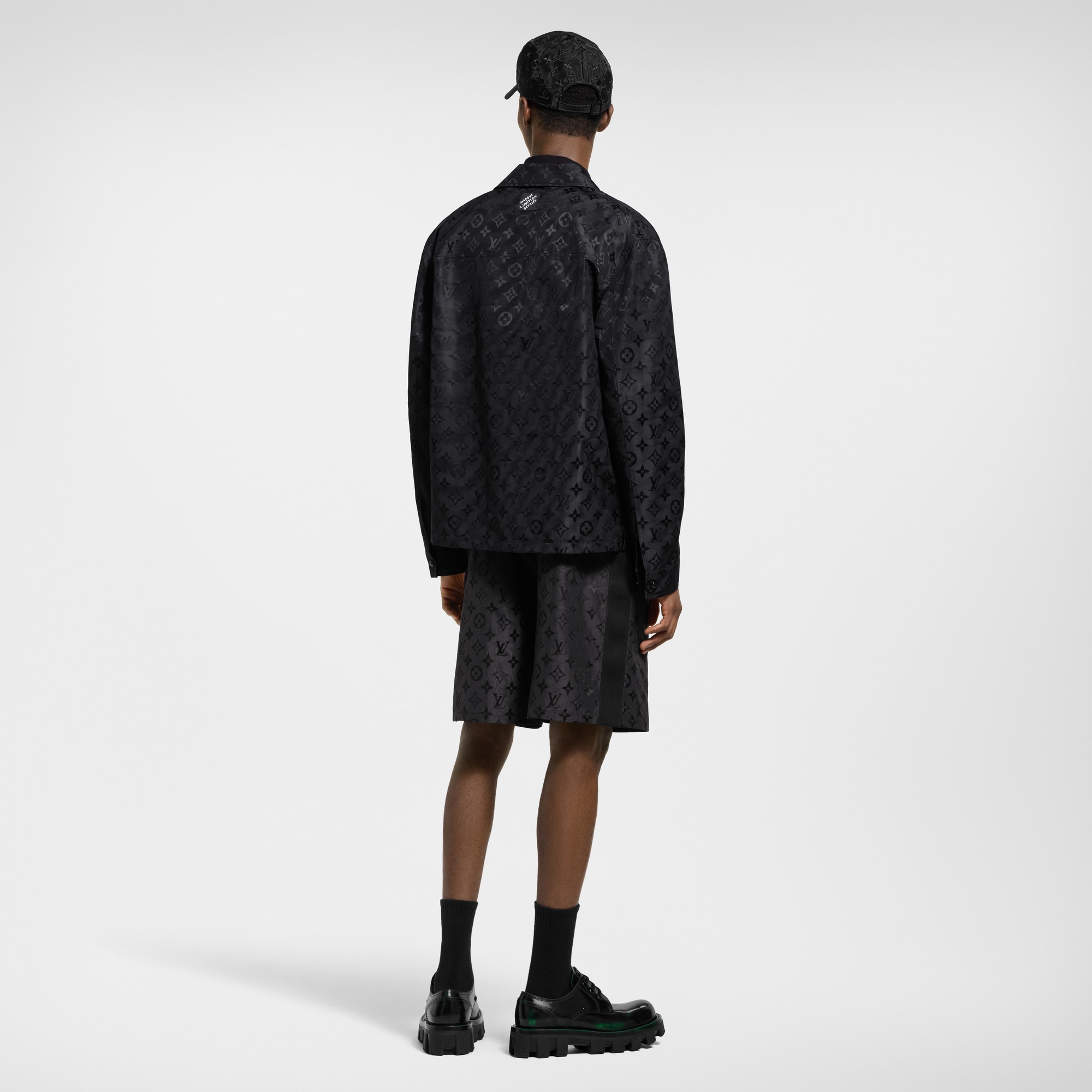 Monogram Moire Jacquard Silk Overshirt  in Men