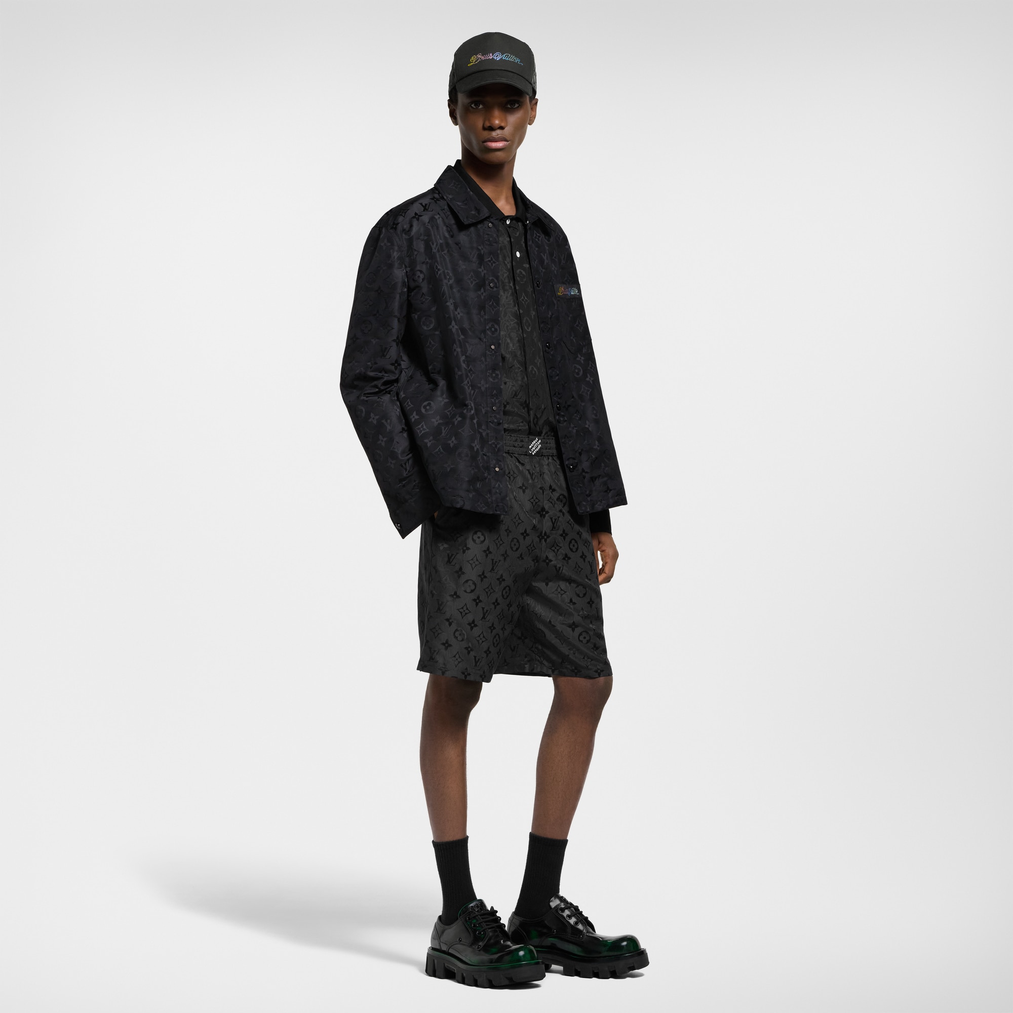 Monogram Moire Jacquard Silk Overshirt  in Men