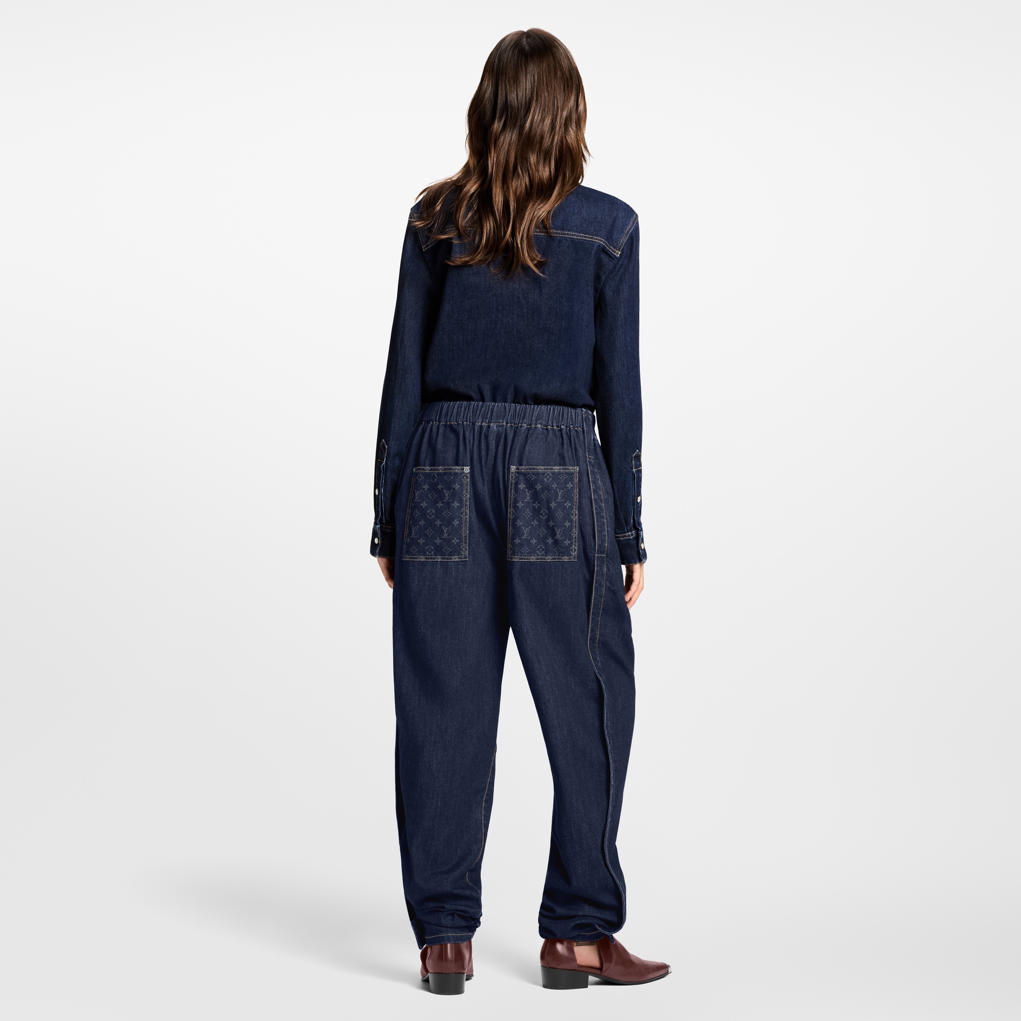 Monogram Pocket Denim Shirt  in Women