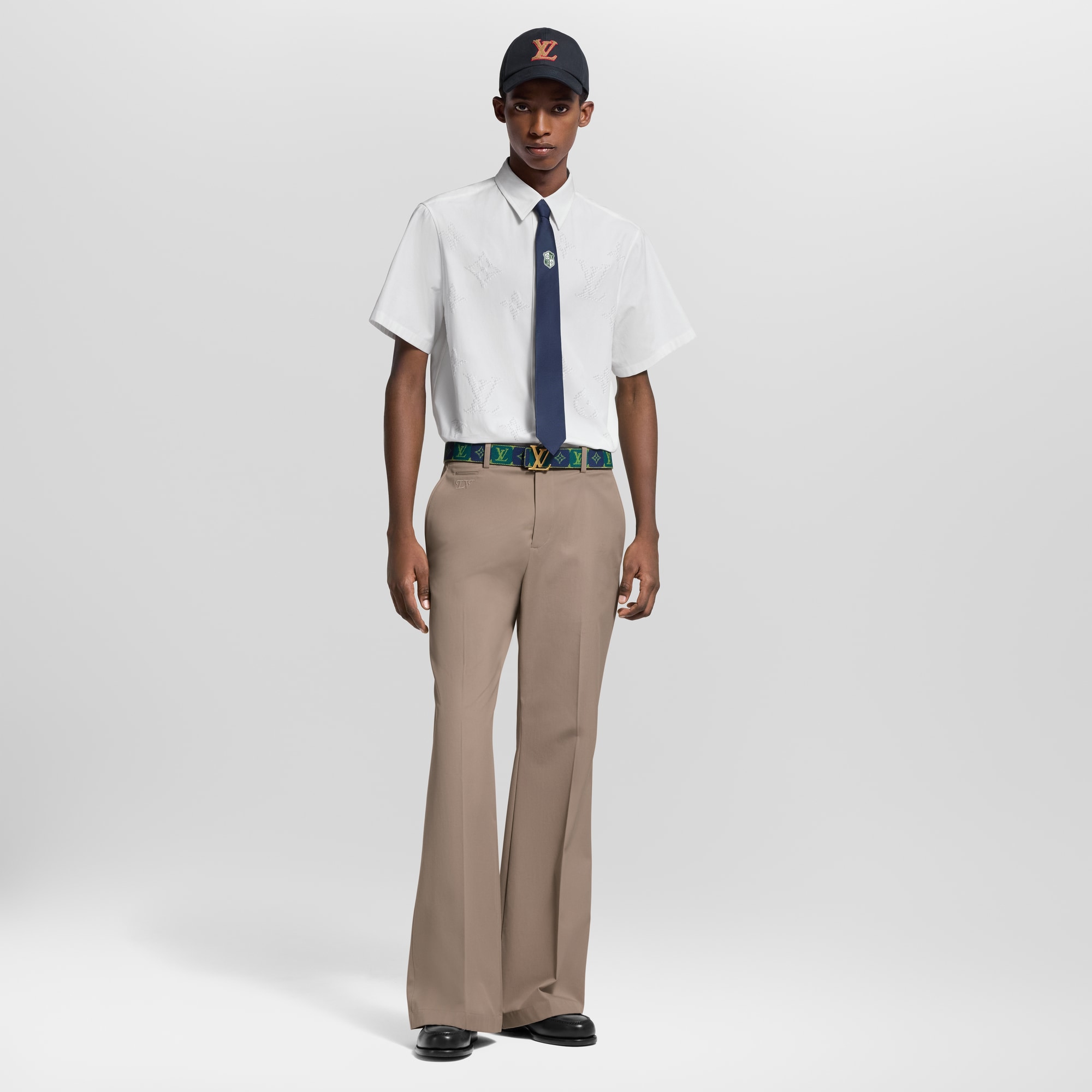 Monogram Printed Short-Sleeved Shirt  in Men