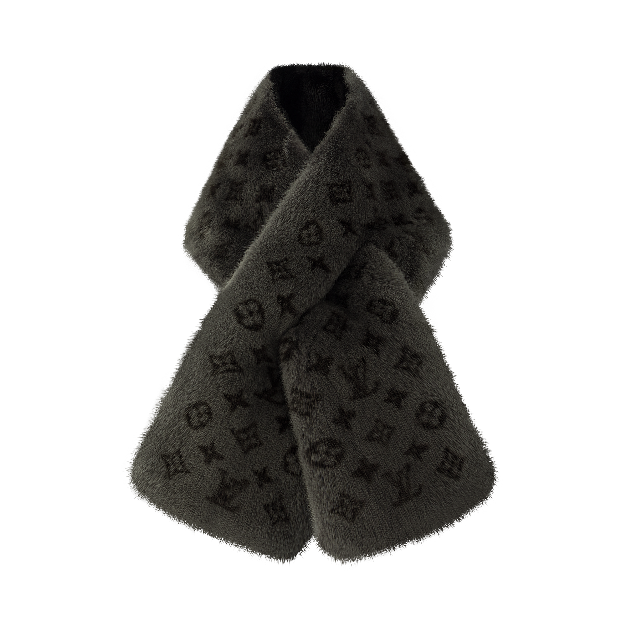 Monogram Reverse Fur Scarf . in Men