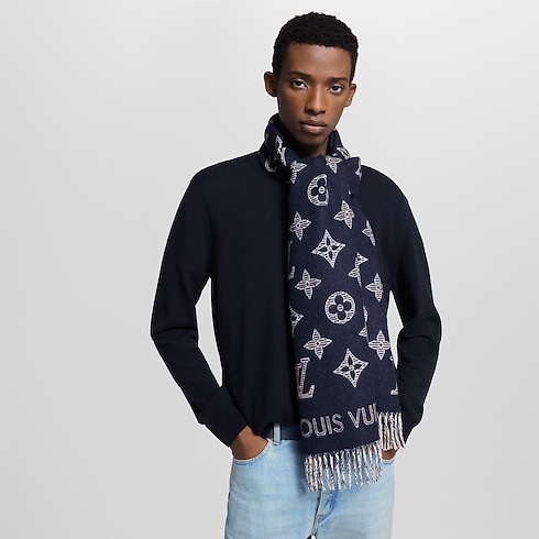 Monogram Shadow Scarf . in Men's Accessories Scarves for Men collections by Louis Vuitton (Product zoom)