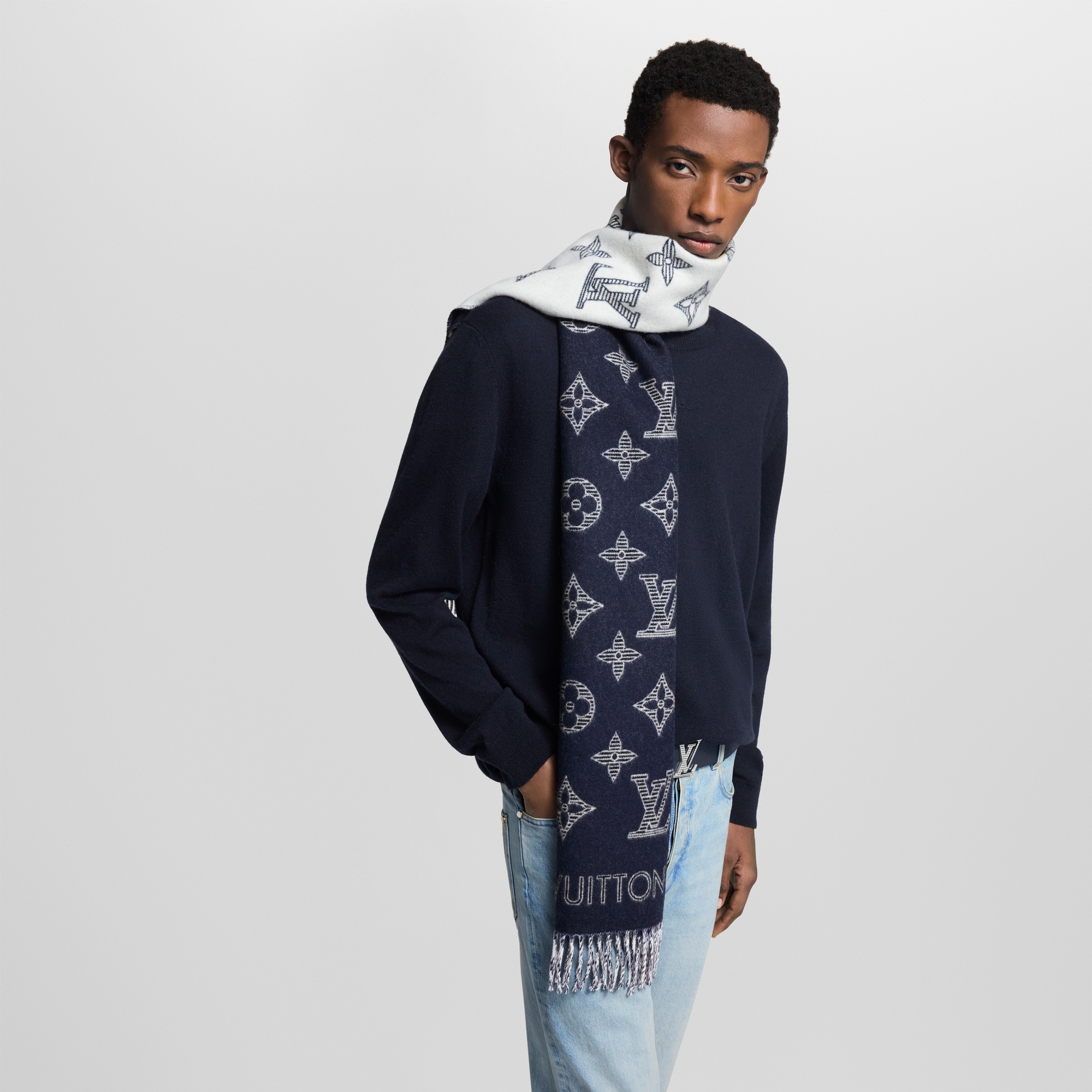 Monogram Shadow Scarf . in Men