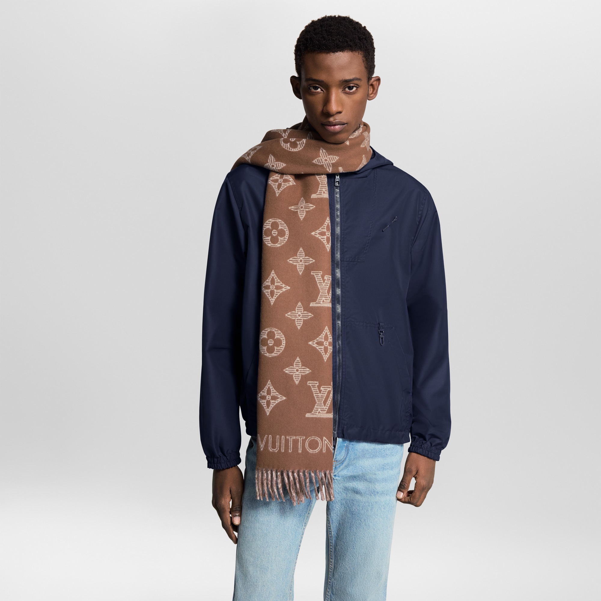 Monogram Shadow Scarf . in Men