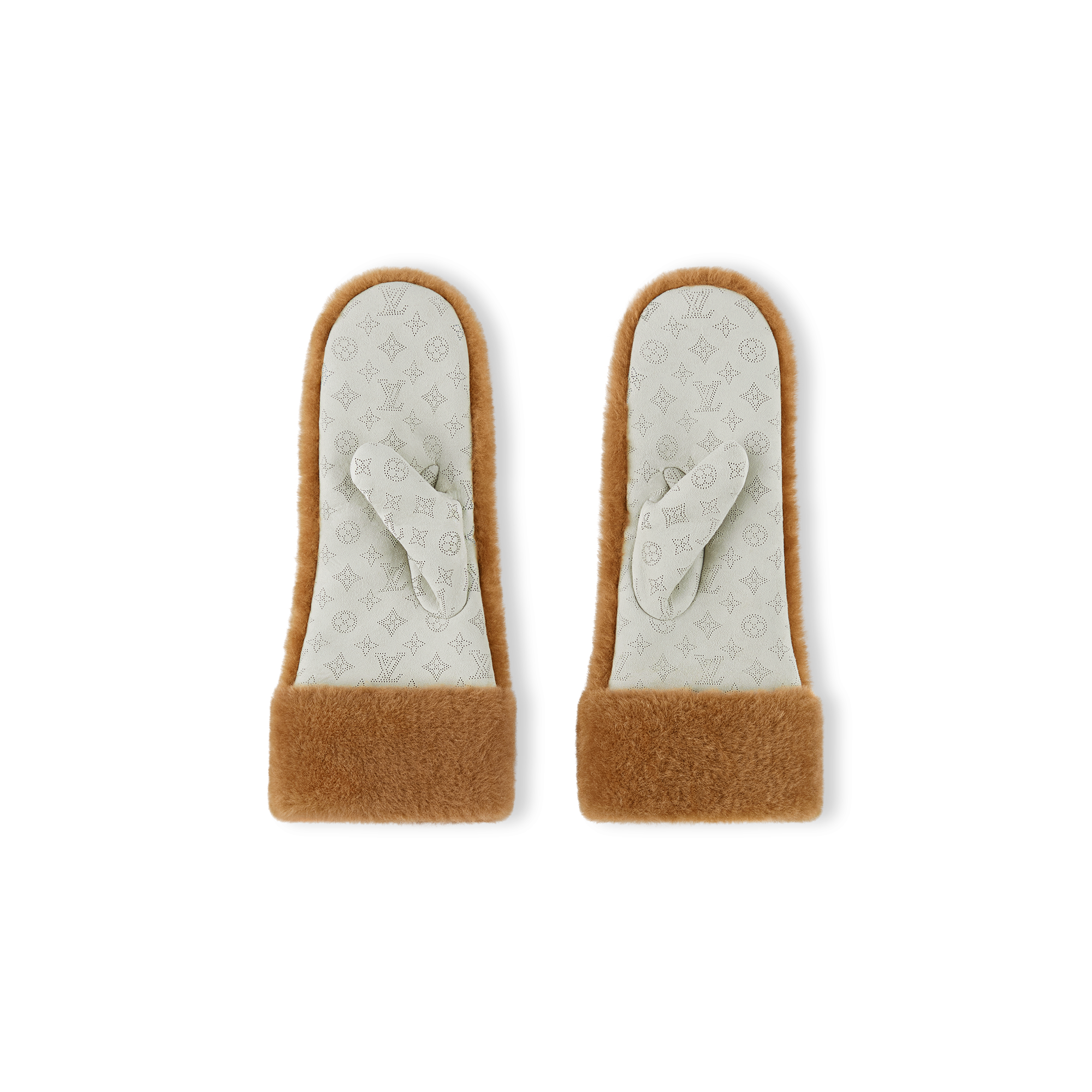Monogram Shearling Mitts . in Women