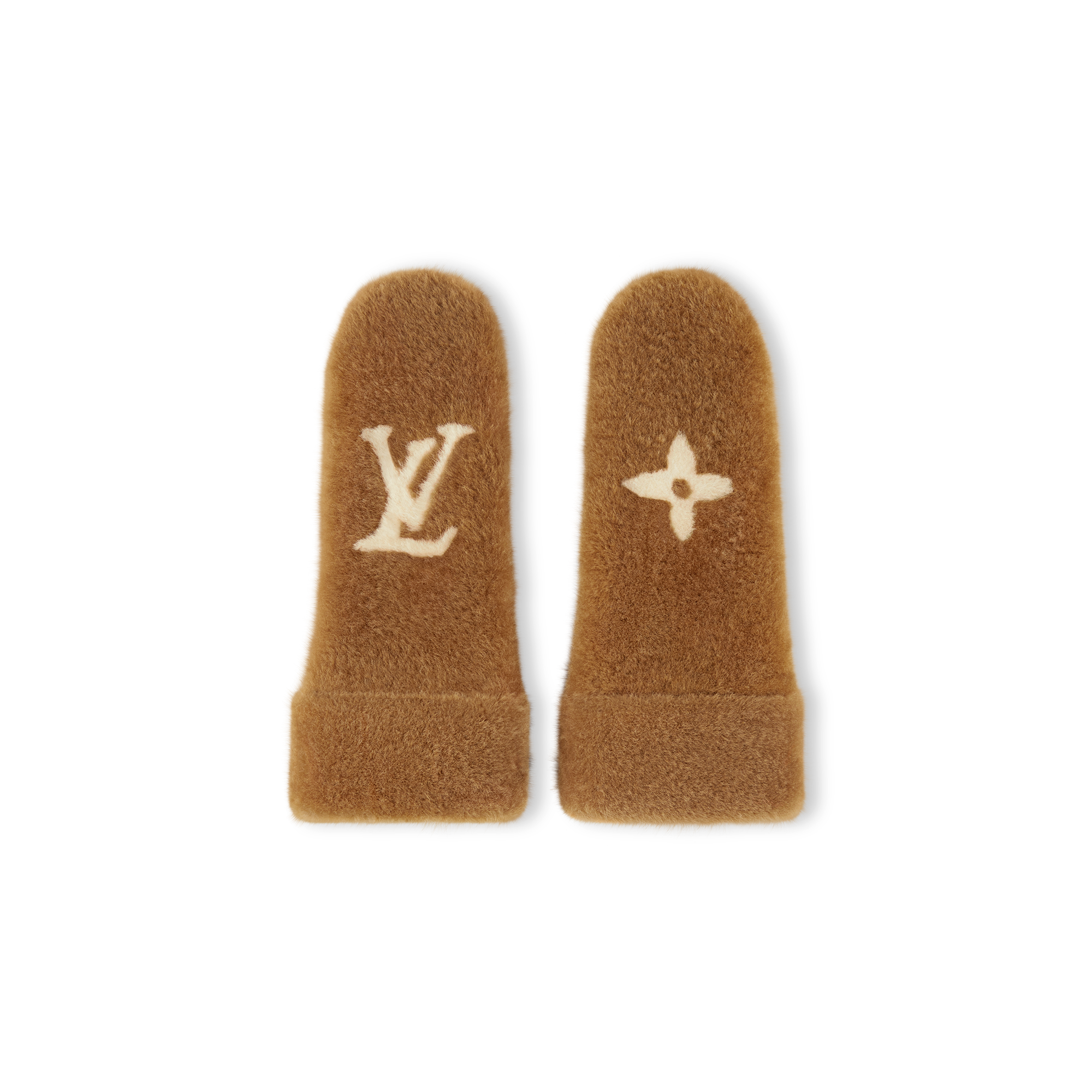 Monogram Shearling Mitts . in Women