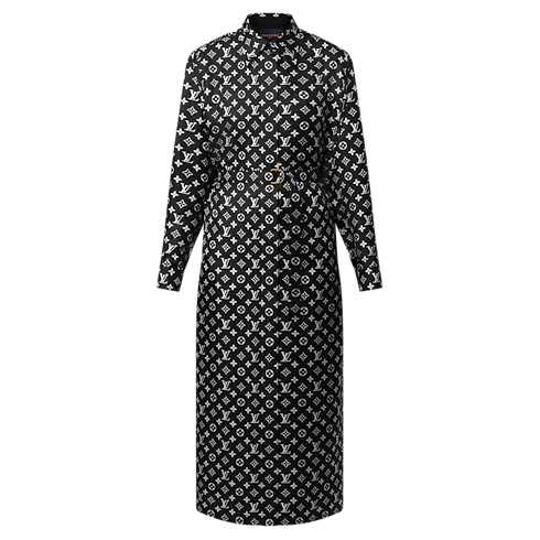 Monogram Silk Shirt Dress in Women's Ready-to-Wear Dresses collections by Louis Vuitton (Product zoom)