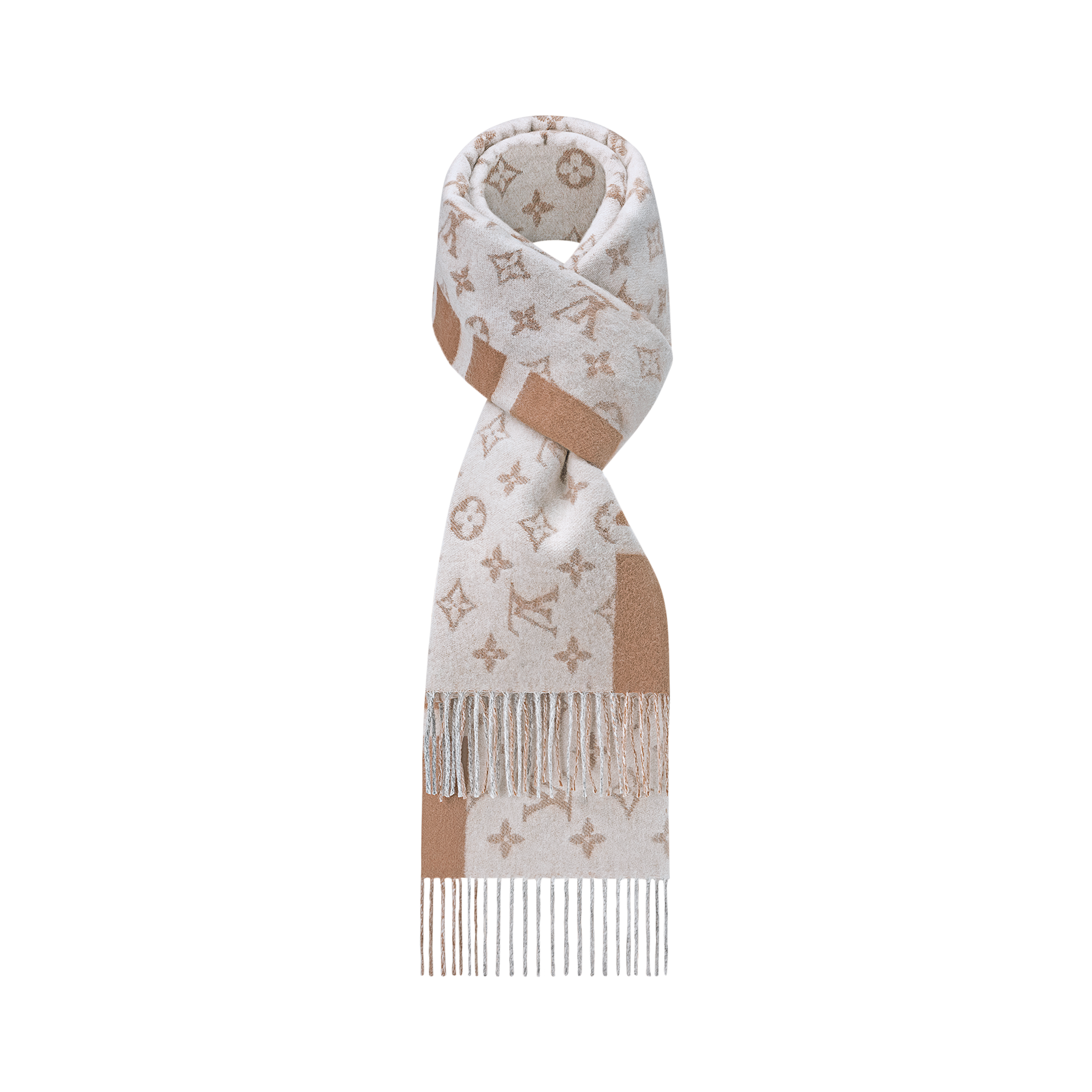 Monogram Split Scarf . in Men