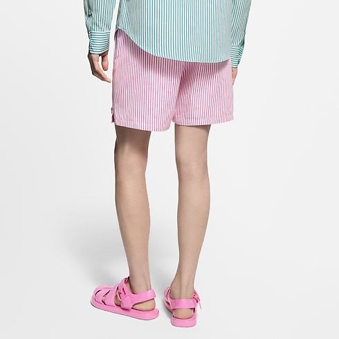 Monogram Striped Casual Shorts in Men's Ready-to-Wear Pants collections by Louis Vuitton (Product zoom)