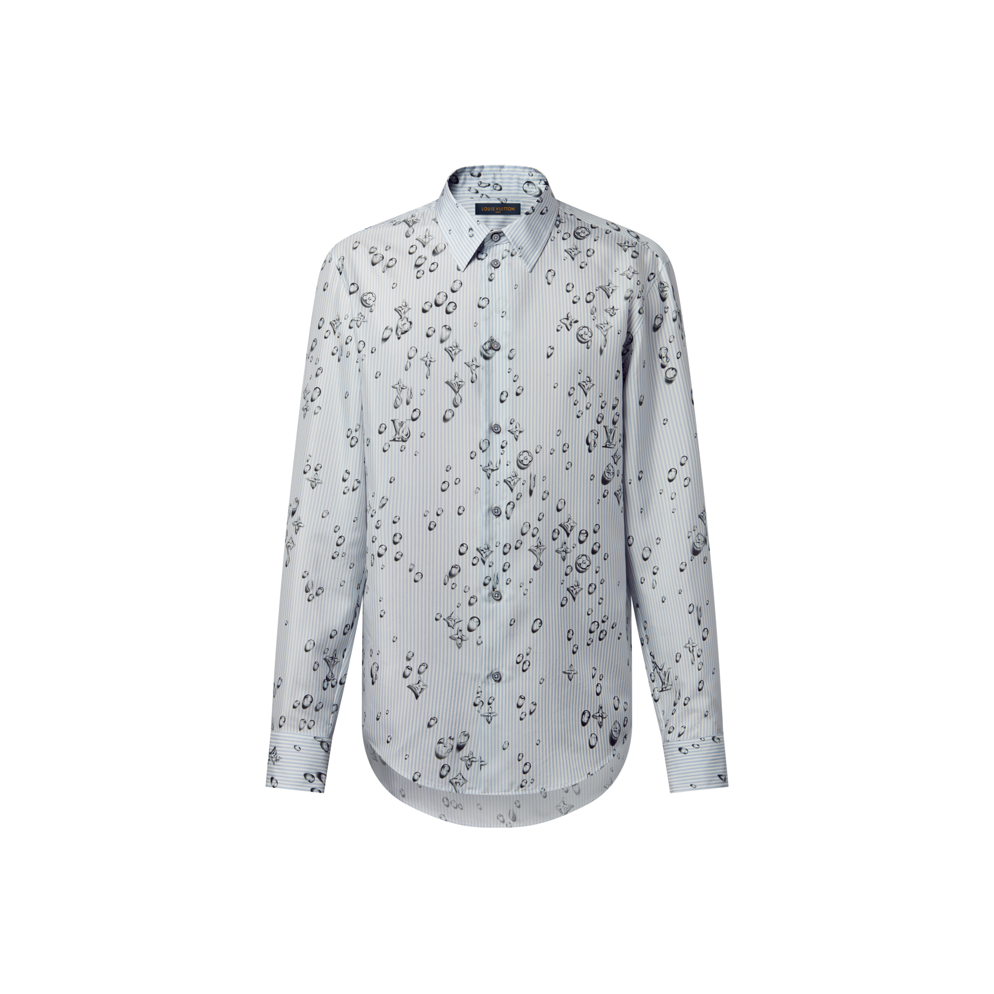 Monogram Striped Silk Shirt  in Men