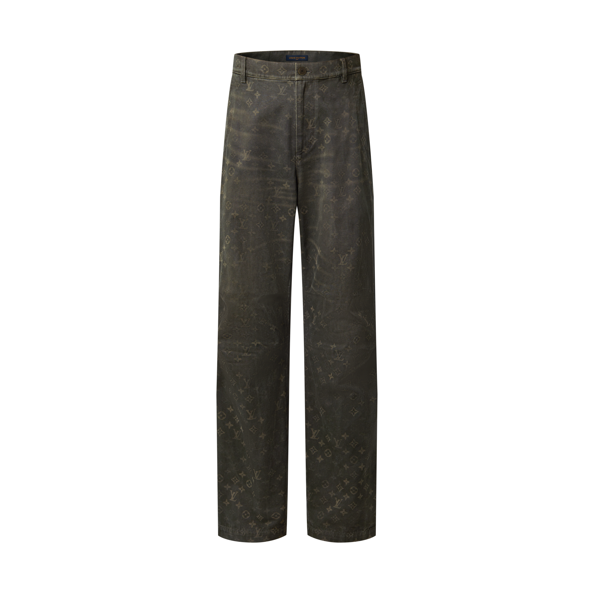 Monogram Waxed Denim Pants  in Men