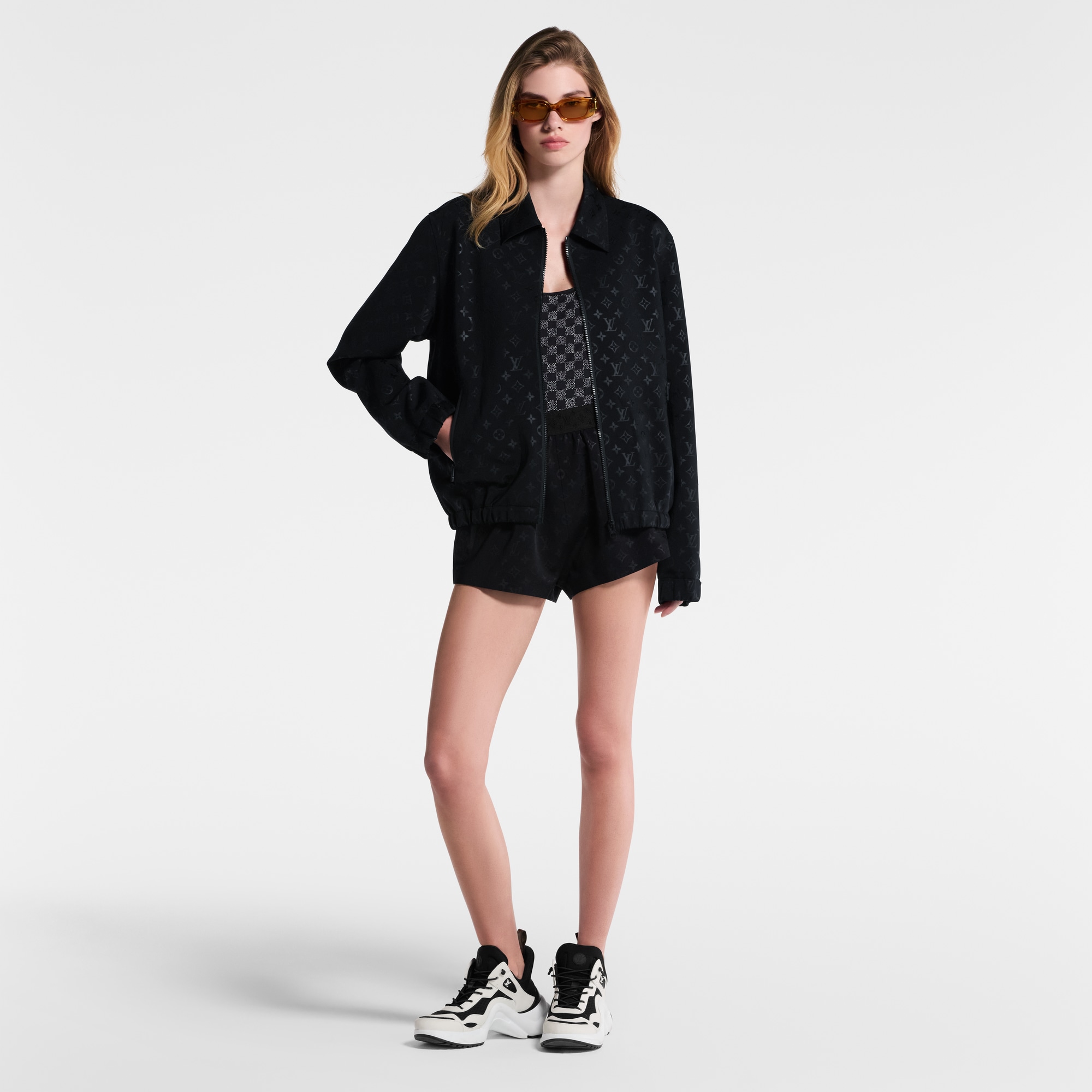 Monogram Zip-Up Jacket  in Women