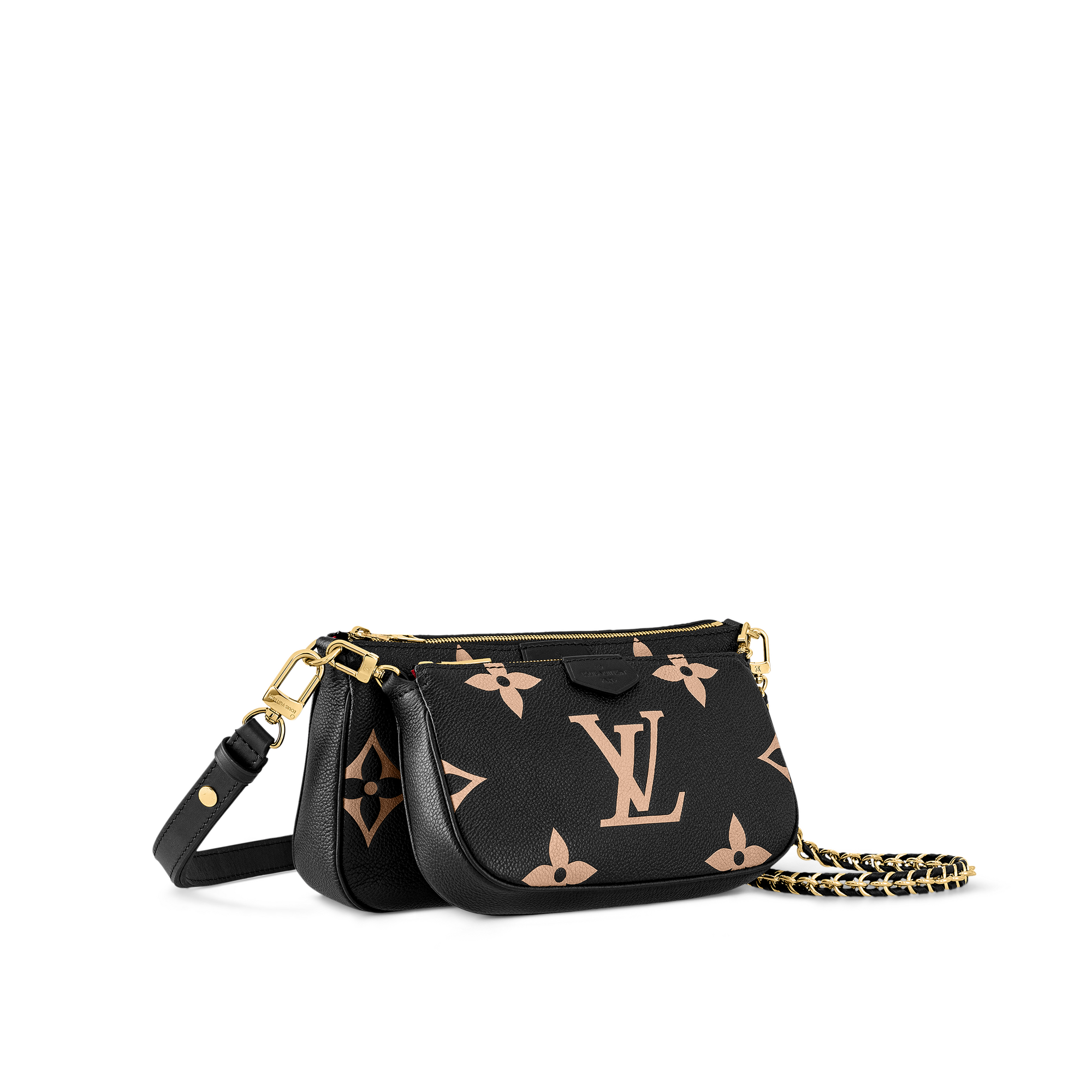 Multi Pochette Accessoires Bicolour Monogram Empreinte Leather in Women