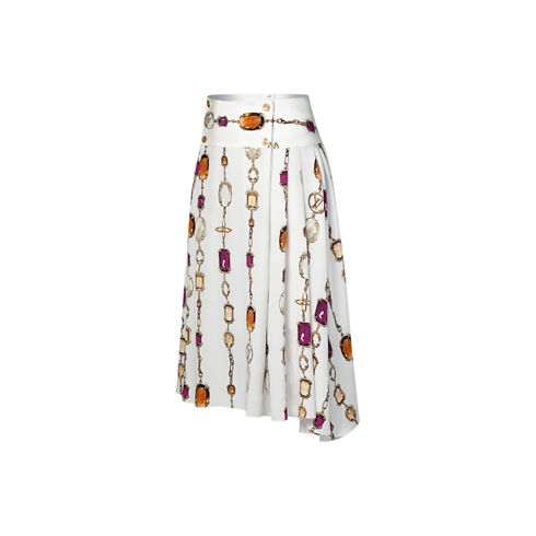 Necklace Print Midi Skirt in Women's Ready-to-Wear Skirts and Shorts collections by Louis Vuitton (Product zoom)