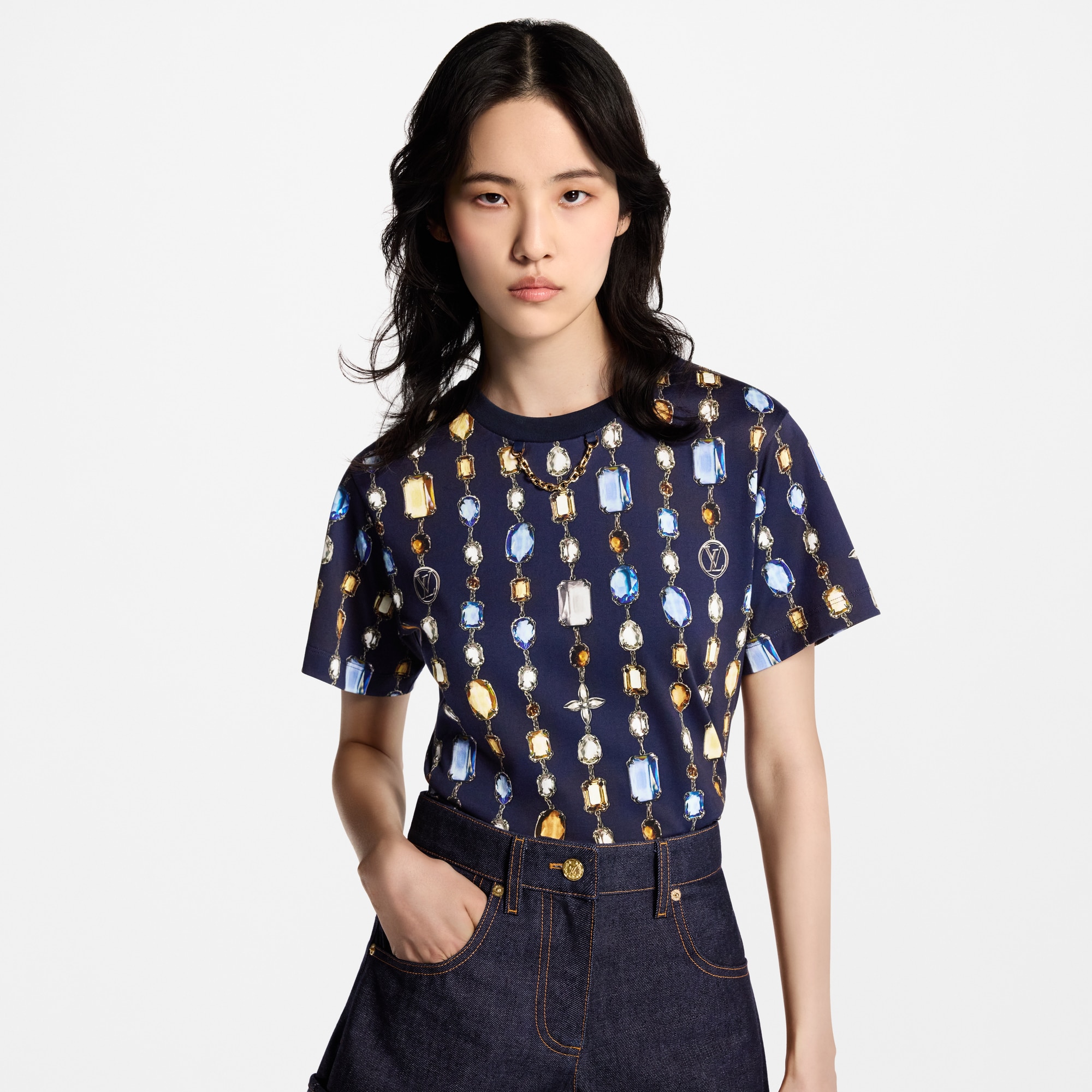 Necklace Print T-Shirt  in Women