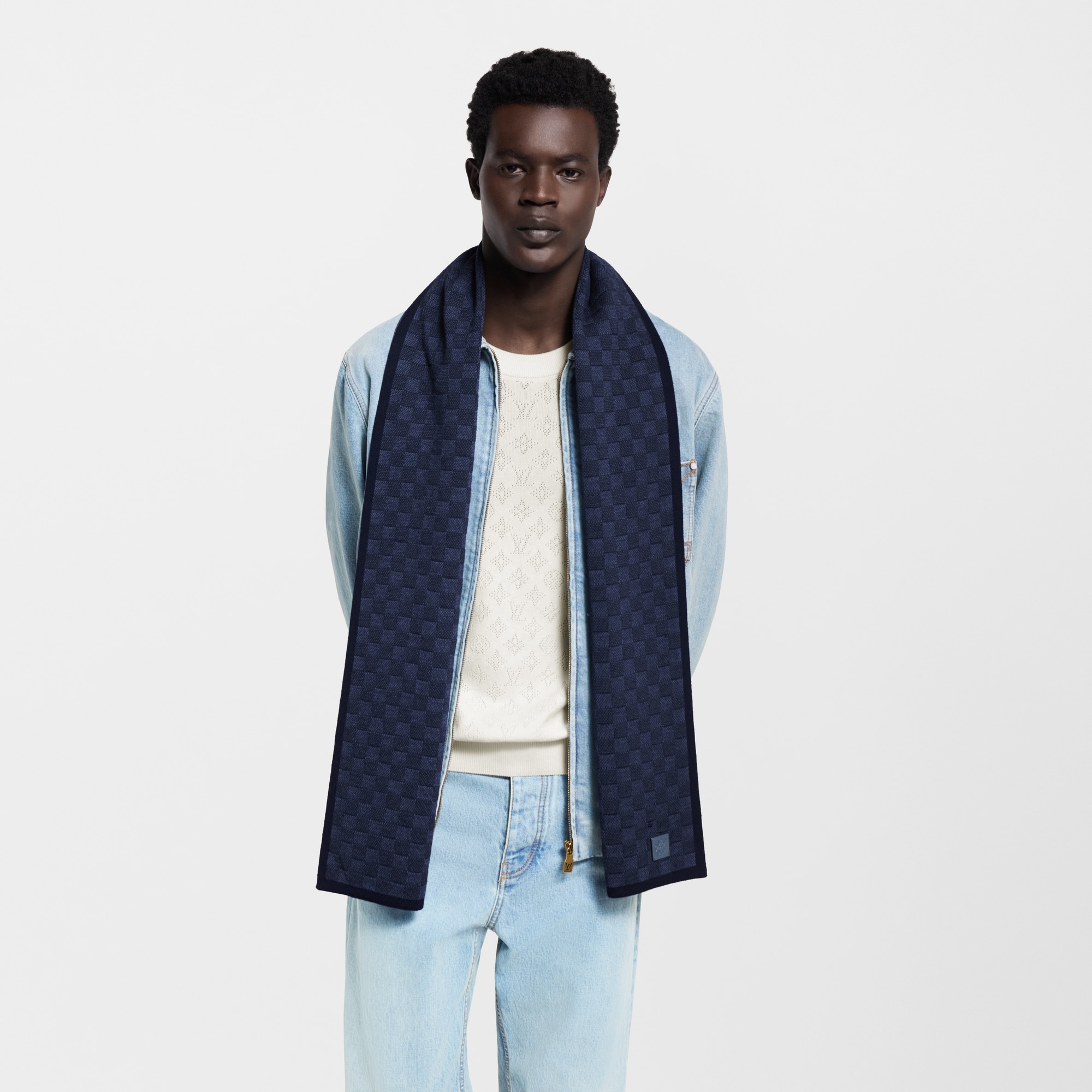 Néo Petit Damier Scarf . in Men
