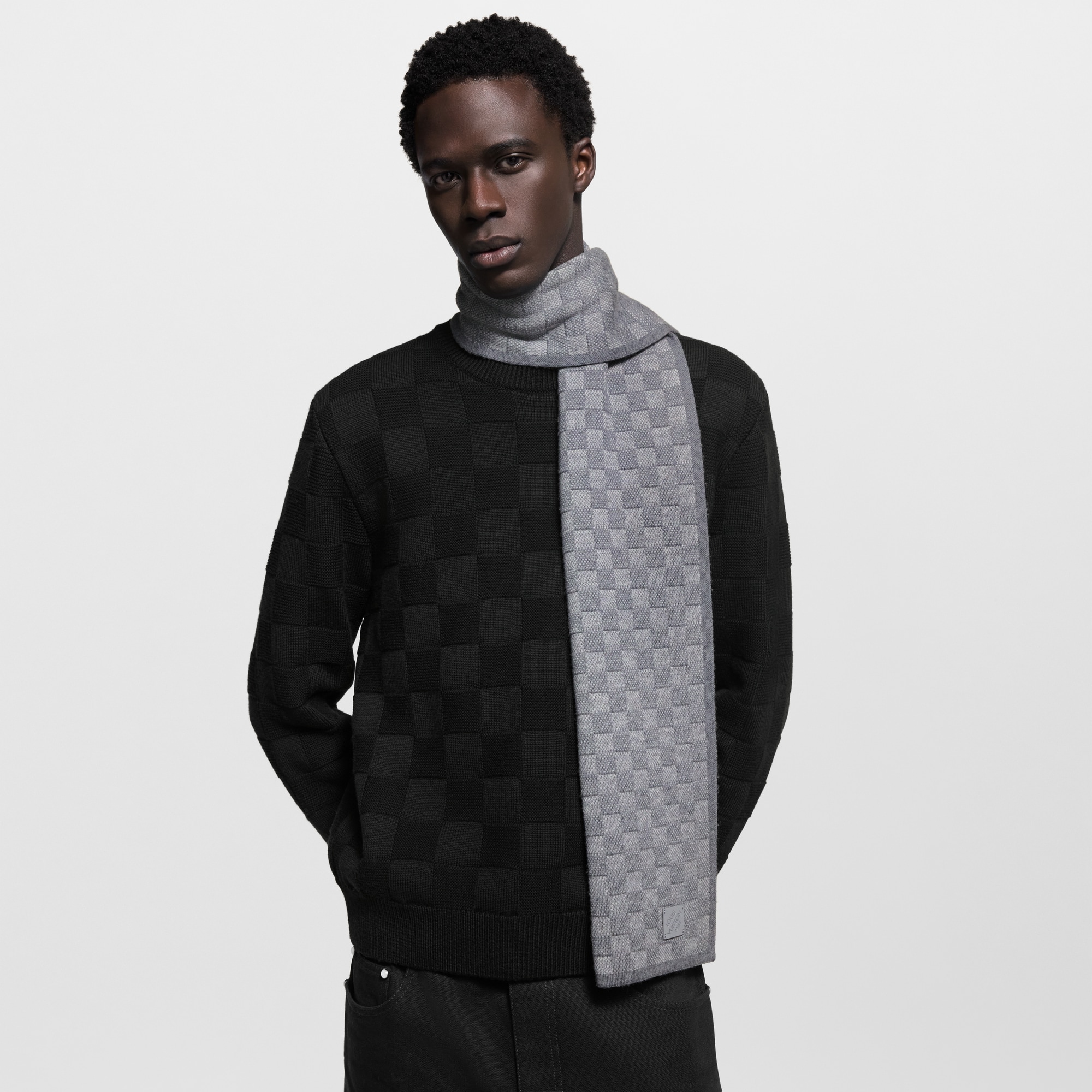 Néo Petit Damier Scarf . in Men